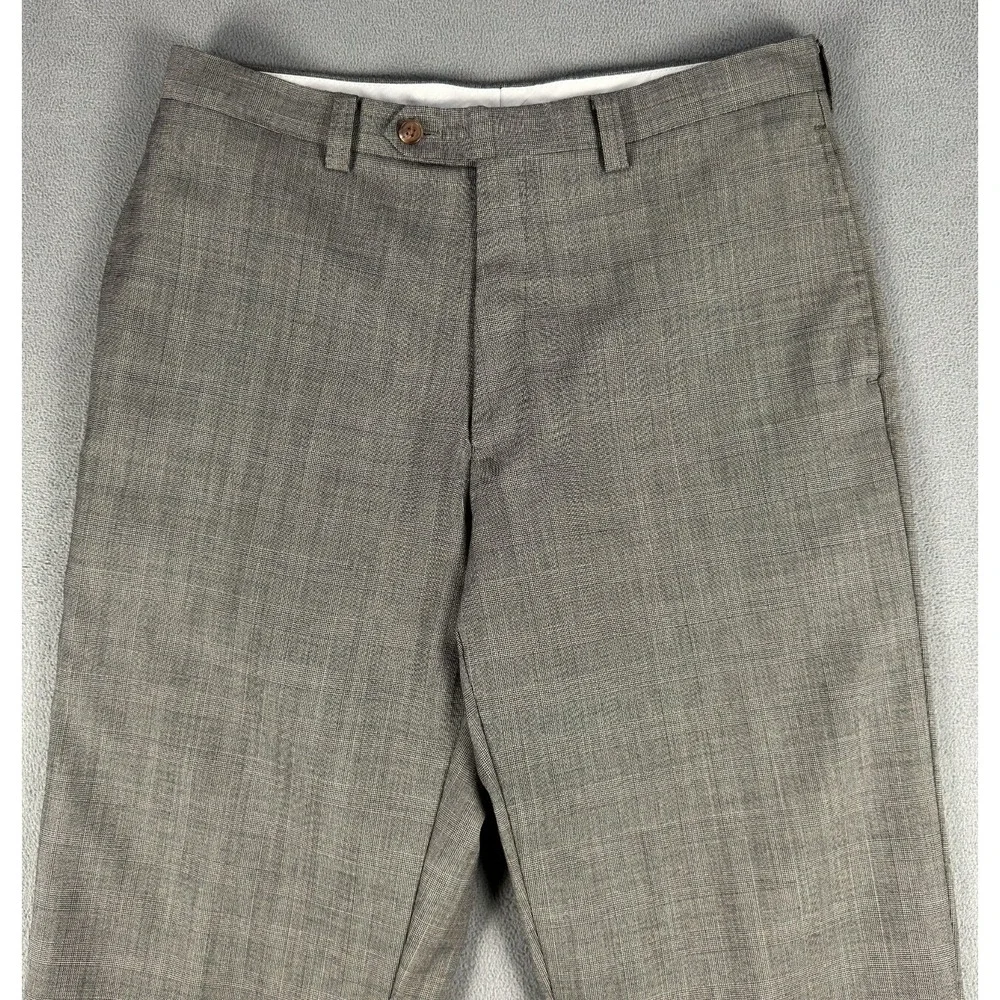 Lauren Ralph Lauren Pants Slacks Mens 33x32 Grey Glen Plaid Wool Old Money